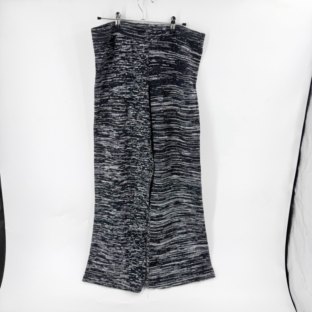 ✅ Anthropologie Pants Womens Size LARGE Gray Black Viscose Stretch Soft‎ Comfort